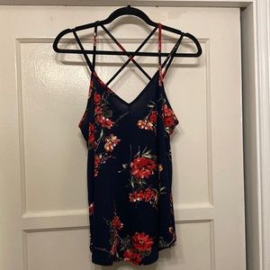 Paper Moon Strappy Floral Print Top